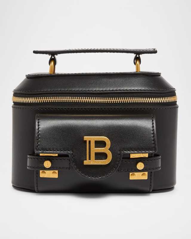 B Buzz Zip Vanity Top-Handle Bag in Calfskin